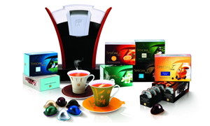 Special. T machine with cups and capsules