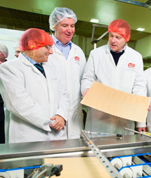 Examining wafers from the new line
