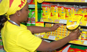 Maggi products on supermarket shelves