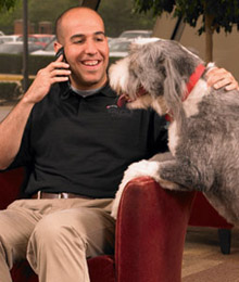 Nestlé Purina associate with dog