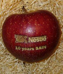 A celebratory apple