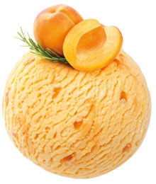 Apricot and Rosemary ice cream