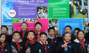 Children learning about water