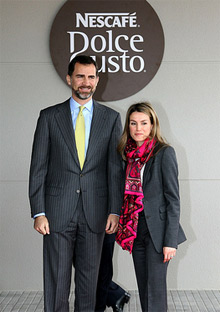 Crown Prince of Spain Felipe de Borbón and the Princess of Spain Letizia Ortiz