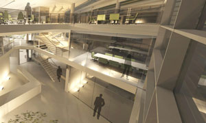 Design for the interior of the Product Technology Centre extension