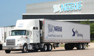 Nestlé articulated truck in the USA