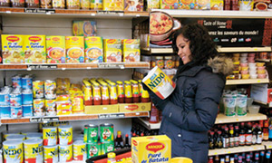 Lady in a shop with hala products