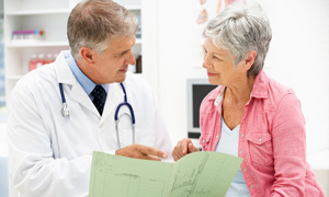 Doctor with patient