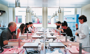 Consumers testing in a laboratory