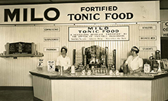 vintage Milo exhibition stand image