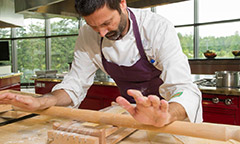 man testing a new product