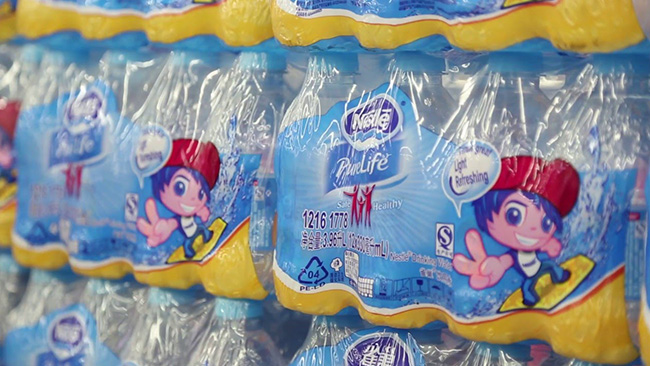 nestle pure life on the store shelf