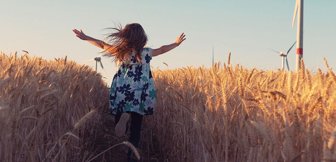 little girl running in a field little girl running in a field