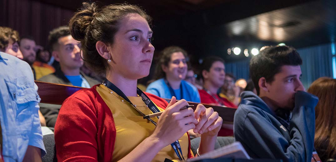 Employees at a conference