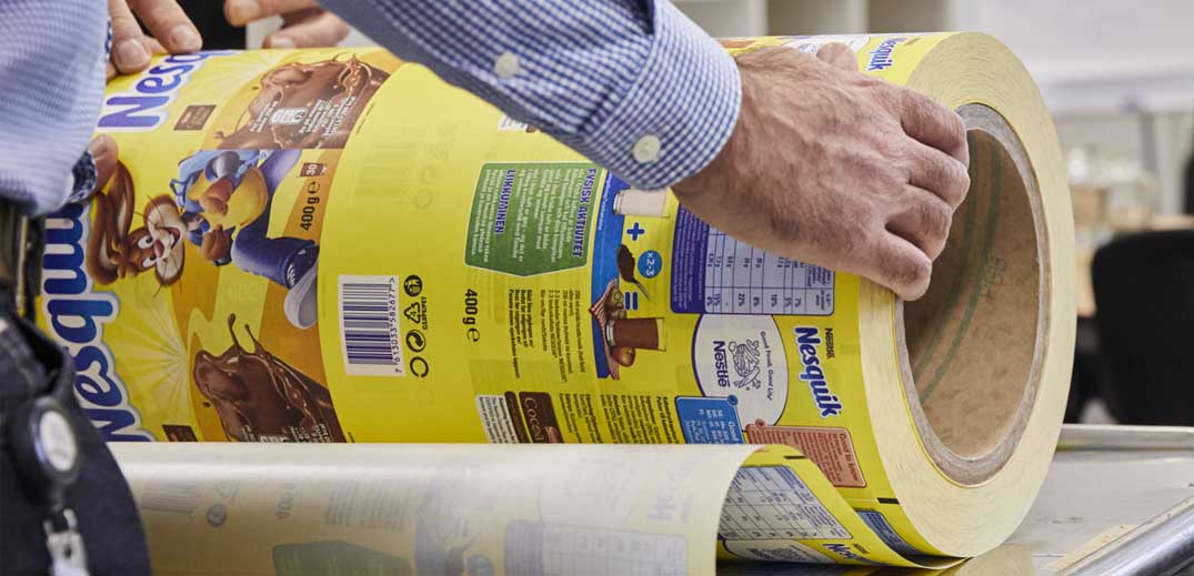 Nesquik paper packaging