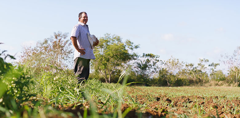 Agripreneur enjoying nature