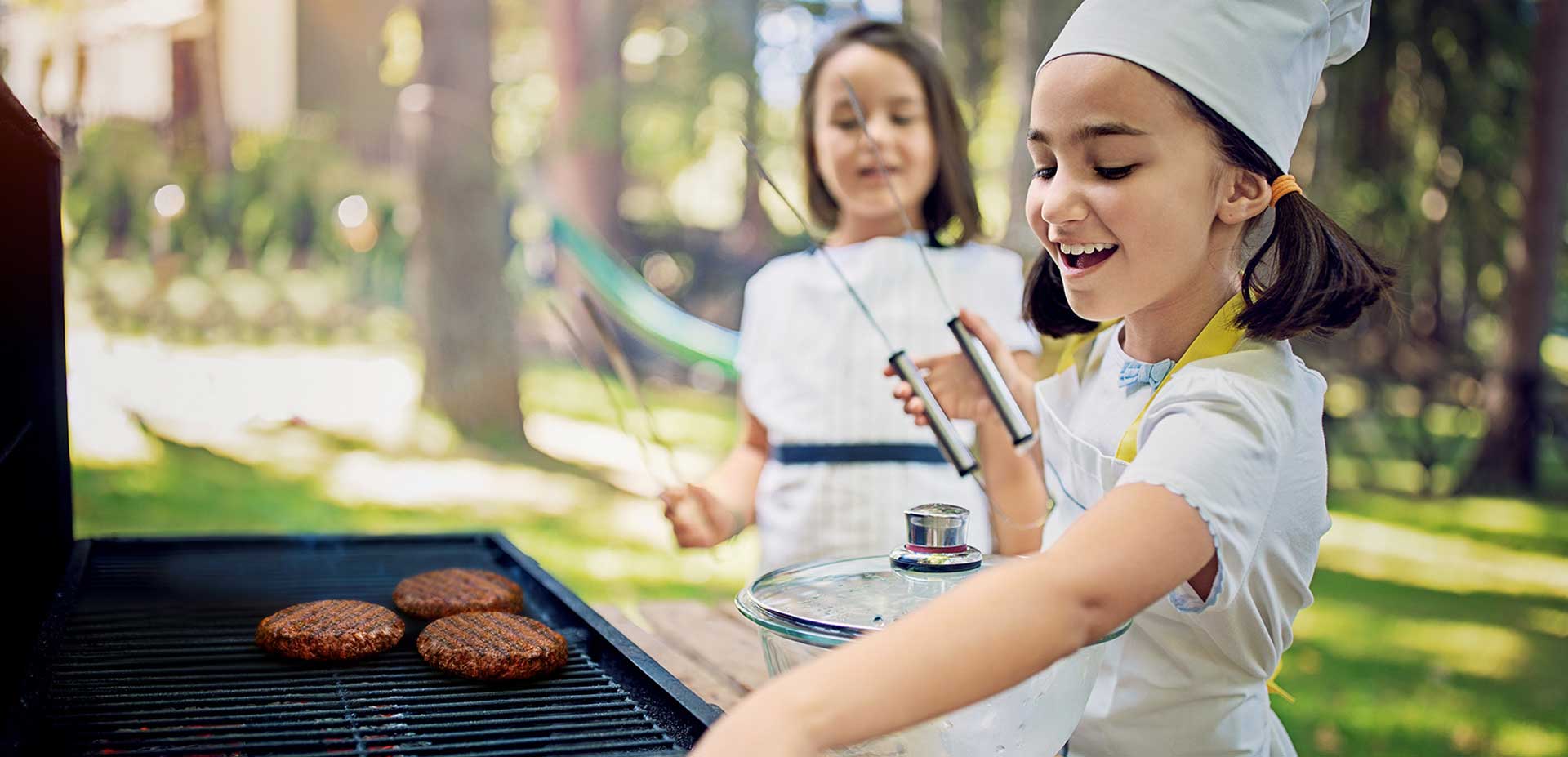 Girls cooking Garden Gourmet Sensational Burgers