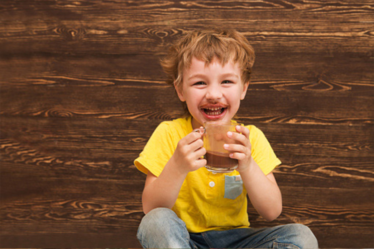 Boy having cacao