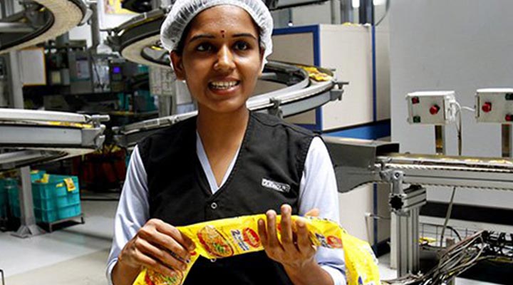 Female Maggi factory worker