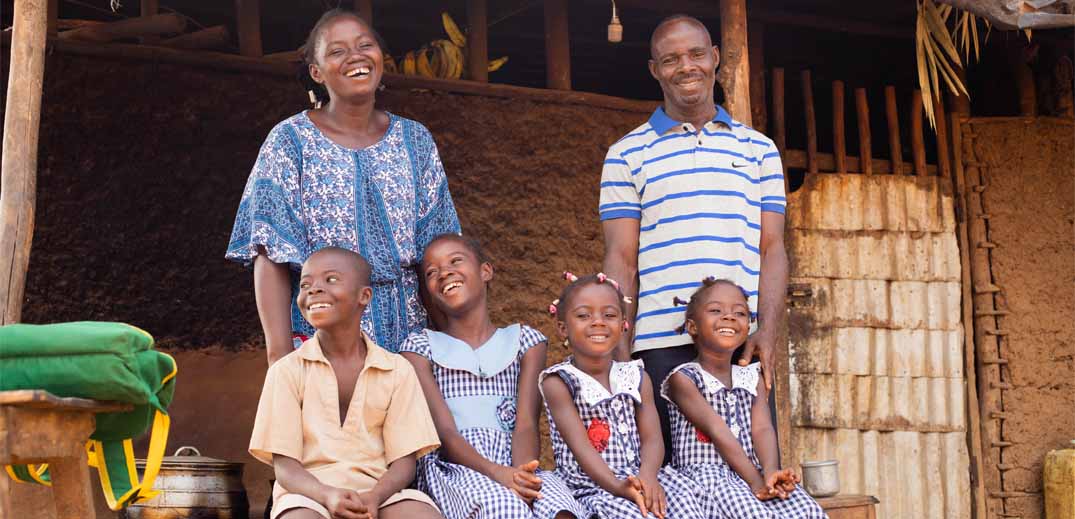 A smiling family