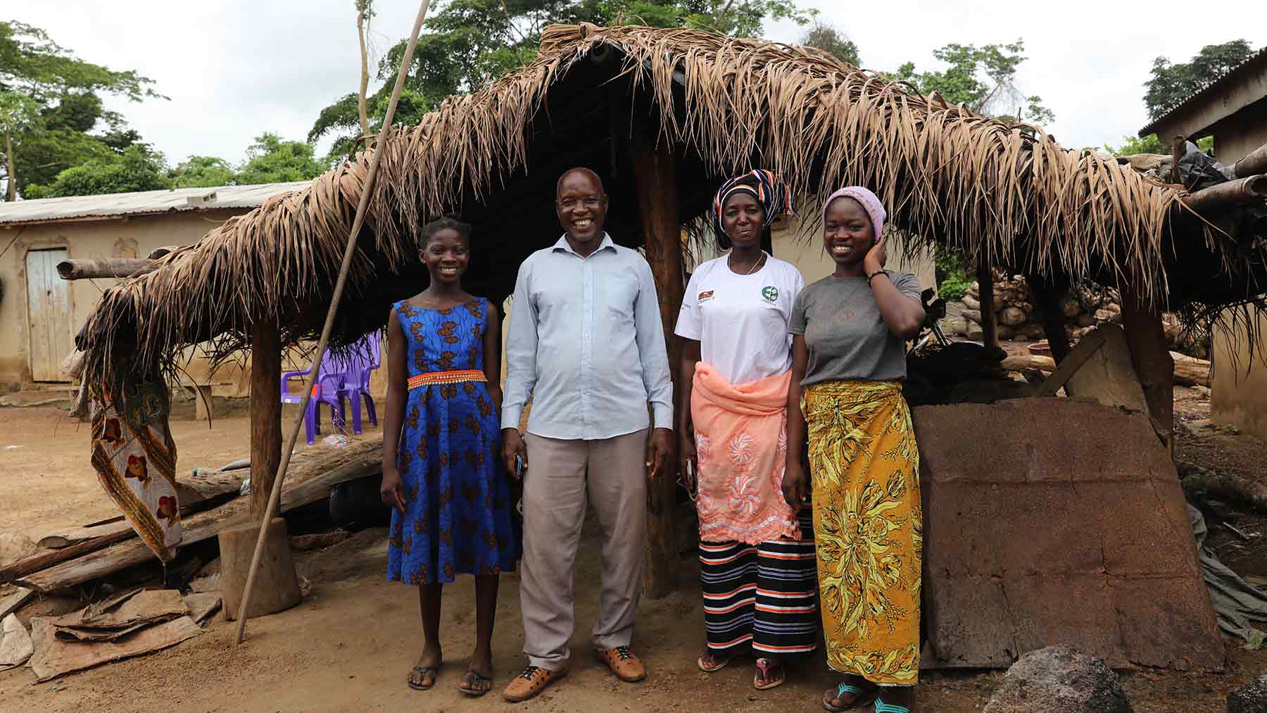 people smiling in the vilage