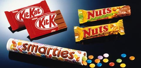 KitKat, Nuts, Smarties
