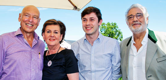 Peter Brabeck-Letmathe, Festival President Helga Rabl-Stadler, Maxime Pascal and Placido Domingo