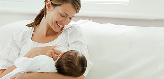 mother breastfeeding baby