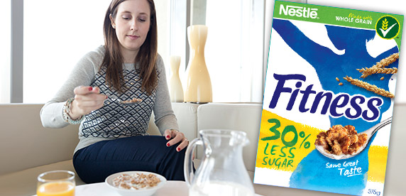 woman eating breakfast