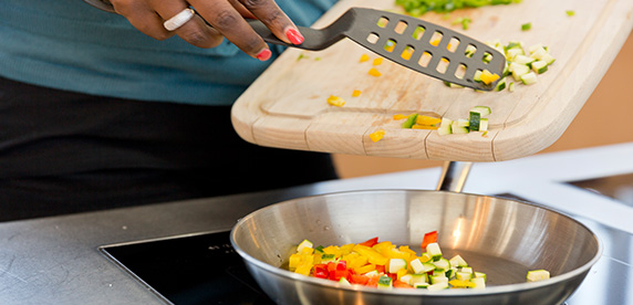 woman preparing food