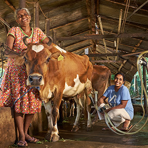 Menike with daughter Menike with daughter