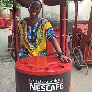 Chrystèle owns a thriving business of 35 vendors