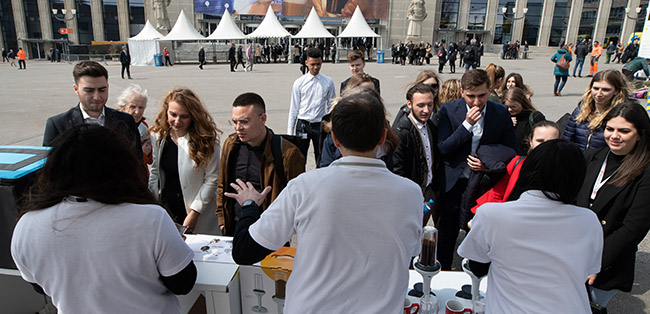 showcasing our reusable Häagen-Dazs containers at the Annual General Meeting