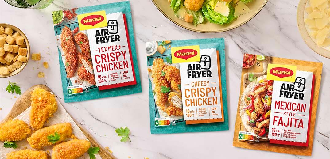 Maggi air fryer seasonings and crispy coatings