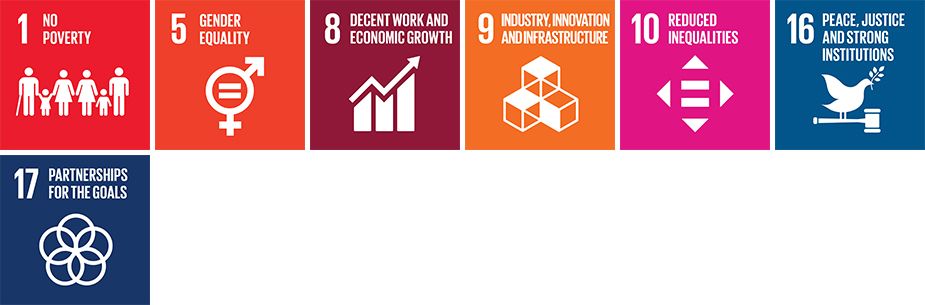 SDGs 1, 5, 8, 9, 10, 16 and 17 SDGs 1, 5, 8, 9, 10, 16 and 17