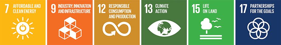 SDGs 7, 9, 12, 13, 15 and 17 SDGs 7, 9, 12, 13, 15 and 17