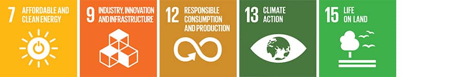 SDG logos 7, 9, 12, 13, 15 SDG logos 7, 9, 12, 13, 15
