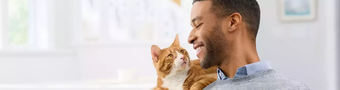 Man with cat