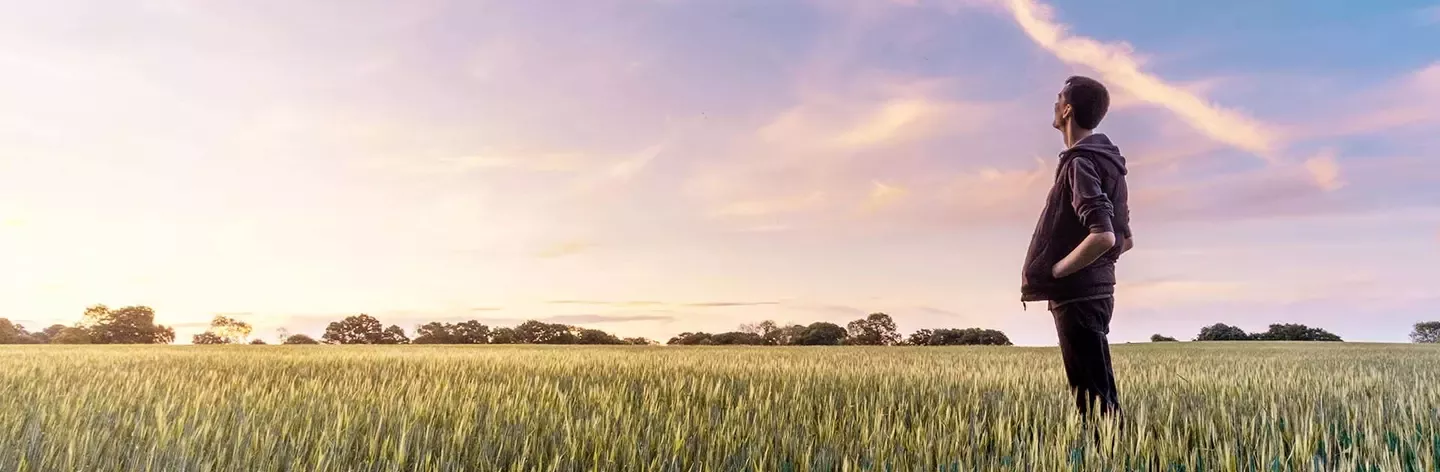 Farmer in field