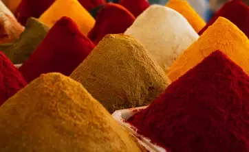 piles of spices