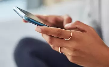 Woman using smartphone