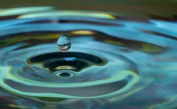 drop of water falling