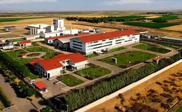factory site within farmland