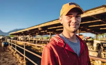 a young cattle farmer