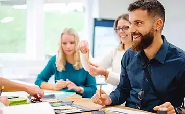 People at work