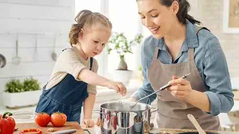 mother cooking