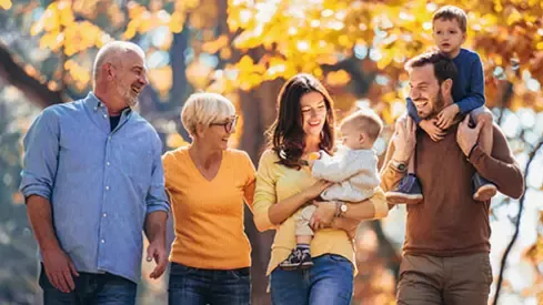 Family on picnic