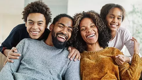 Family smiling