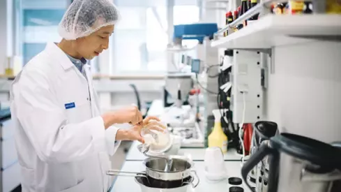 Scientist developing prototypes
