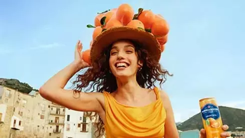 Sanpellegrino Aranciata sparkling orange drink inspired by the Italian coast